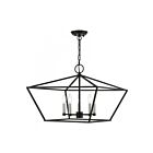 Livex Lighting 49435-04 Devone 5-lumières 300W Noir avec accents en nickel brossé Lustre