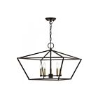 Livex Lighting 49435-07 Devone 5-lumières 300W Bronze avec accents en laiton antique Lustre
