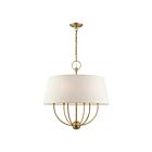 Livex Lighting 49446-01 Cartwright 6-Lumières 360W Laiton antique Suspendu