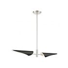 Livex Lighting 49492-91 Capistrano 2-lumières 120W Nickel brossé Lustre
