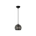 Livex Lighting 49541-04 Chantilly 1-Lumière 60W Noir avec accents en nickel brossé Suspendu