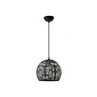 Livex Lighting 49542-04 Chantilly 1-Lumière 60W Noir avec accents en nickel brossé Suspendu