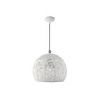 Livex Lighting 49543-03 Chantilly 3-Lumières 180W Blanc avec accents en nickel brossé Suspendu