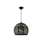 Livex Lighting 49543-04 Chantilly 3-Lumières 180W Noir avec accents de nickel brossé Suspendu