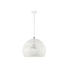 Livex Lighting 49544-03 Chantilly 3-Lumières 180W Blanc avec accents de nickel brossé Suspendu