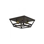 Livex Lighting Schofield 49560-07 2-Lumières 80W Bronze avec accents de laiton antique Plafonnier