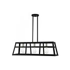 Livex Lighting 49563-04 Schofield 3-lumières 180W Noir avec accents en nickel brossé Lustre