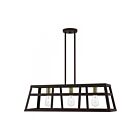 Livex Lighting 49563-07 Schofield 3-lumières 180W Bronze avec accents en laiton antique Lustre