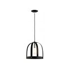 Livex Lighting 49643-14 Stoneridge 1-Lumière 60W Noir texturé avec accents en nickel brossé Suspendu