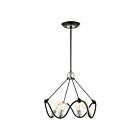 Livex Lighting 49733-14 Archer 4-lumières 240W Noir texturé avec accents en nickel brossé Lustre