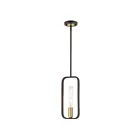 Livex Lighting 49741-07 Bergamo 1-Lumière 60W Bronze avec accents en laiton antique Suspendu