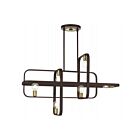 Livex Lighting 49748-07 Bergamo 6-lumières 360W Bronze avec accents en laiton antique Lustre