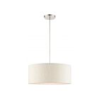 Livex Lighting 49802-91 Blossom 3-Lumières 180W Nickel brossé Suspendu