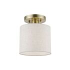 Livex Lighting Blossom 49807-01 1-Lumière 60W Laiton antique Plafonnier Semi Encastré