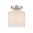 Livex Lighting Blossom 49807-91 1-Lumière 60W Nickel brossé Plafonnier Semi Encastré