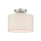 Livex Lighting Blossom 49808-91 1-Lumière 60W Nickel brossé Plafonnier Semi Encastré