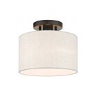 Livex Lighting Blossom 49808-92 1-Lumière 60W Bronze anglais Plafonnier Semi Encastré