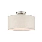 Livex Lighting Blossom 49809-91 1-Lumière 60W Nickel brossé Plafonnier Semi Encastré