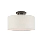 Livex Lighting Blossom 49809-92 1-Lumière 60W Bronze anglais Plafonnier Semi Encastré