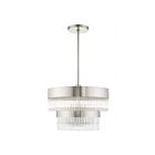 Livex Lighting 49824-91 Norwich 5-lumières 290W Nickel brossé Lustre