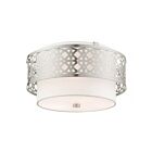 Livex Lighting Calinda 49863-91 3-Lumières 180W Nickel brossé Plafonnier Semi Encastré