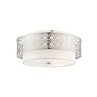 Livex Lighting Calinda 49864-91 4-Lumières 240W Nickel brossé Plafonnier Semi Encastré