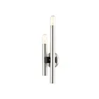 Livex Lighting Helsinki 49992-91 120W 2-Lumières Nickel brossé avec accents noirs Applique Murale