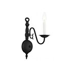Livex Lighting Williamsburg 5001-04 60W 1-Lumière Noir Applique Murale
