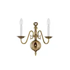 Livex Lighting Williamsburgh 5002-01 120W 2-Lumières Laiton antique Applique Murale