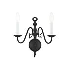 Livex Lighting Williamsburg 5002-04 120W 2-Lumières Noir Applique Murale