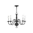 Livex Lighting 5005-07 Williamsburgh 5-lumières 300W Bronze Lustre