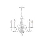 Livex Lighting 5005-60 Williamsburgh 5-lumières 300W Blanc antique Lustre