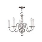 Livex Lighting 5005-91 Williamsburgh 5-lumières 300W Nickel brossé Lustre