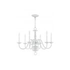 Livex Lighting 5006-03 Williamsburgh 6-lumières 360W Blanc Lustre