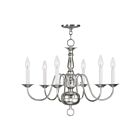 Livex Lighting 5006-35 Williamsburgh 6-lumières 360W Nickel poli Lustre