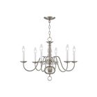 Livex Lighting 5006-91 Williamsburgh 6-lumières 360W Nickel brossé Lustre