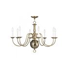 Livex Lighting 5007-01 Williamsburgh 8-lumières 480W Laiton antique Lustre