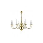 Livex Lighting 5007-02 Williamsburgh 8-lumières 480W Laiton poli Lustre