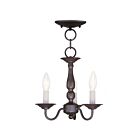 Livex Lighting 5009-07 Williamsburgh 3-Lumières 180W Bronze Cabriolet Plafonnier semi-encastré ou Suspendu