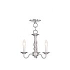 Livex Lighting 5009-91 Williamsburgh 3-Lumières 180W Nickel brossé Cabriolet Plafonnier semi-encastré ou Suspendu