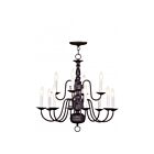 Livex Lighting 5012-07 Williamsburgh 12-lumières 720W Bronze Lustre