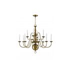 Livex Lighting 5014-01 Williamsburgh 12-lumières 720W Laiton antique Lustre