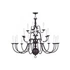 Livex Lighting 5015-07 Williamsburgh 22-lumières 880W Bronze Lustre