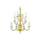 Livex Lighting 5016-02 Williamsburgh 16-lumières 960W Laiton poli Lustre