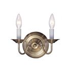 Livex Lighting Williamsburgh 5018-01 120W 2-Lumières Laiton antique Applique Murale
