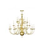 Livex Lighting 5019-02 Williamsburgh 20-lumières 800W Laiton poli Lustre