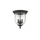 Livex Lighting Legacy 5021-04 3-Lumières 120W Noir Plafonnier Semi Encastré