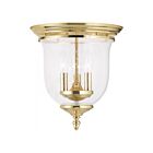Livex Lighting Legacy 5024-02 3-Lumières 120W Laiton poli Plafonnier Semi Encastré