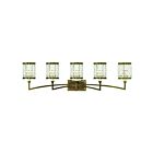 Livex Lighting 50565-64 Grammercy 5-Lights 300W Bronze Palacial peint à la main Luminaire de vanité