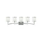 Livex Lighting 50565-91 Grammercy 5-Lights 300W Nickel brossé Luminaire de vanité